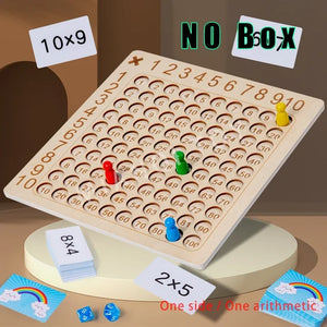 Montessori Wooden Arithmetic Math Board Toy Multiplication Addition Sensory Enlightenment Competitive Puzzle Kids Favor Gift