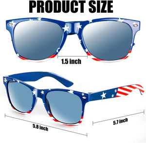 4Th of July Accessories 3 Pairs USA American Flag Sunglasses Patriotic Party Favors Fourth of July Accessories Red White and Blue Sunglasses for Women Men Classic Retro