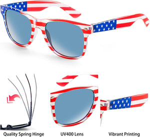 4Th of July Accessories 3 Pairs USA American Flag Sunglasses Patriotic Party Favors Fourth of July Accessories Red White and Blue Sunglasses for Women Men Classic Retro